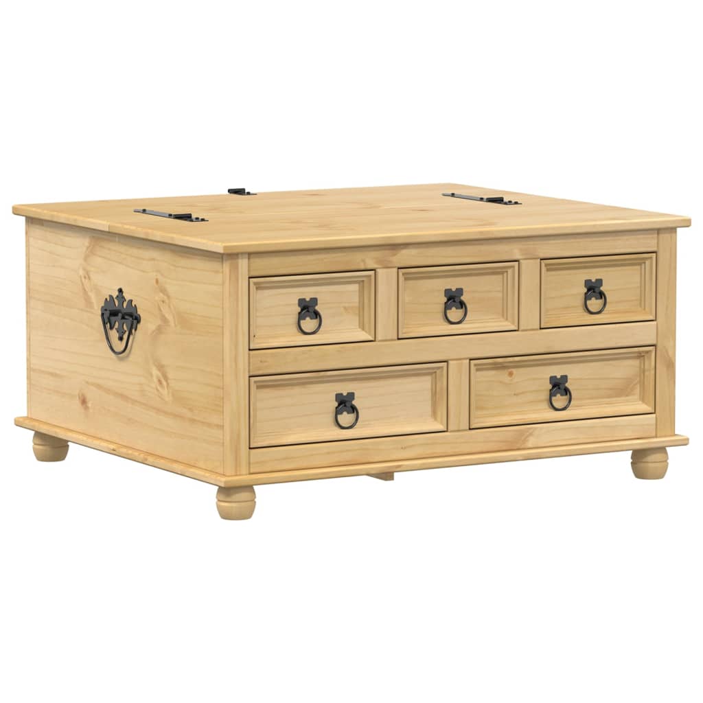 vidaXL Truhe Corona 90x78x45 cm Massivholz Kiefer