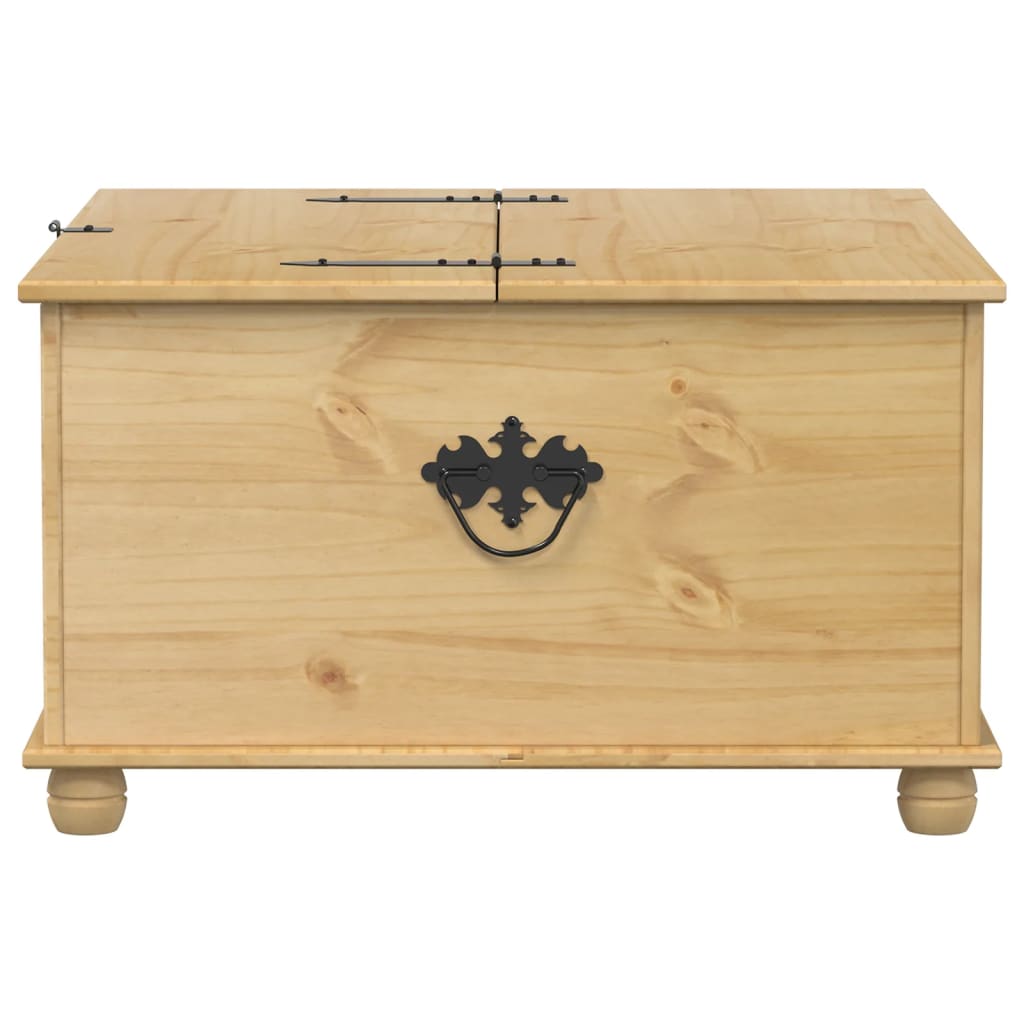 vidaXL Truhe Corona 90x78x45 cm Massivholz Kiefer
