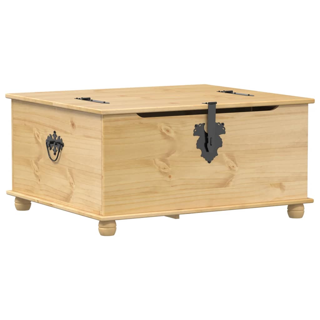 vidaXL Truhe Corona 90x78x45 cm Massivholz Kiefer