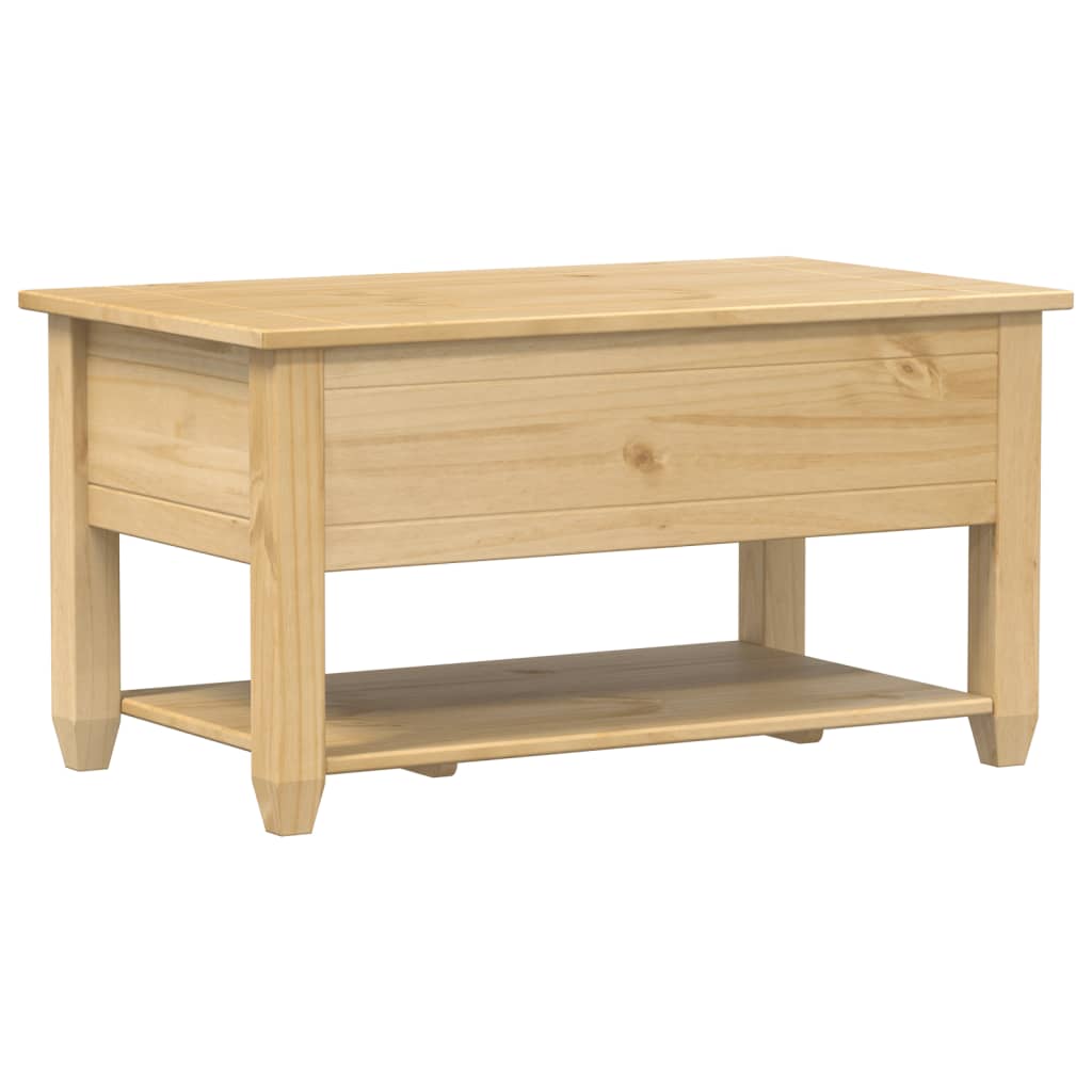 vidaXL Couchtisch mit Schubladen Corona 85x50x45 cm Massivholz Kiefer