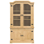 vidaXL Vitrine Corona 103,5x42x180 cm Massivholz Kiefer