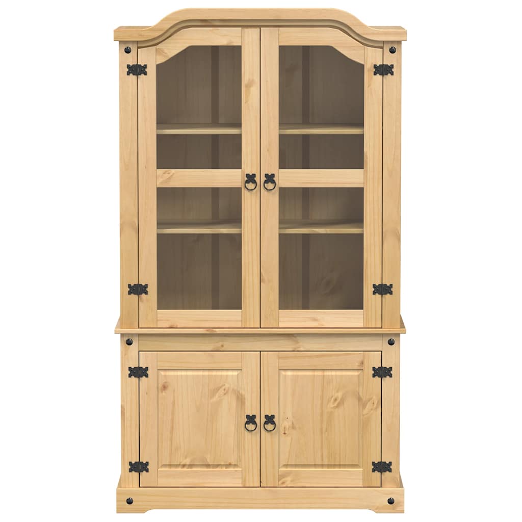 vidaXL Vitrine Corona 103,5x42x180 cm Massivholz Kiefer