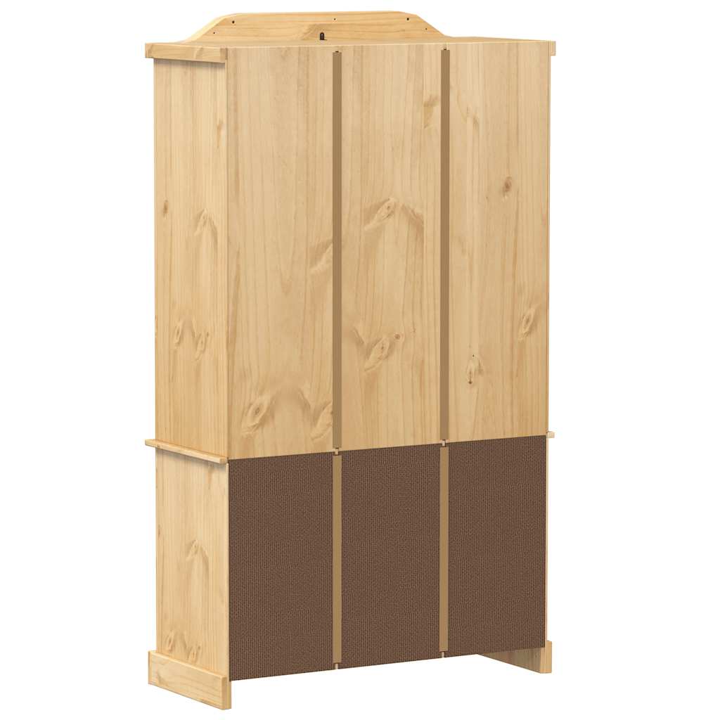 vidaXL Vitrine Corona 103,5x42x180 cm Massivholz Kiefer