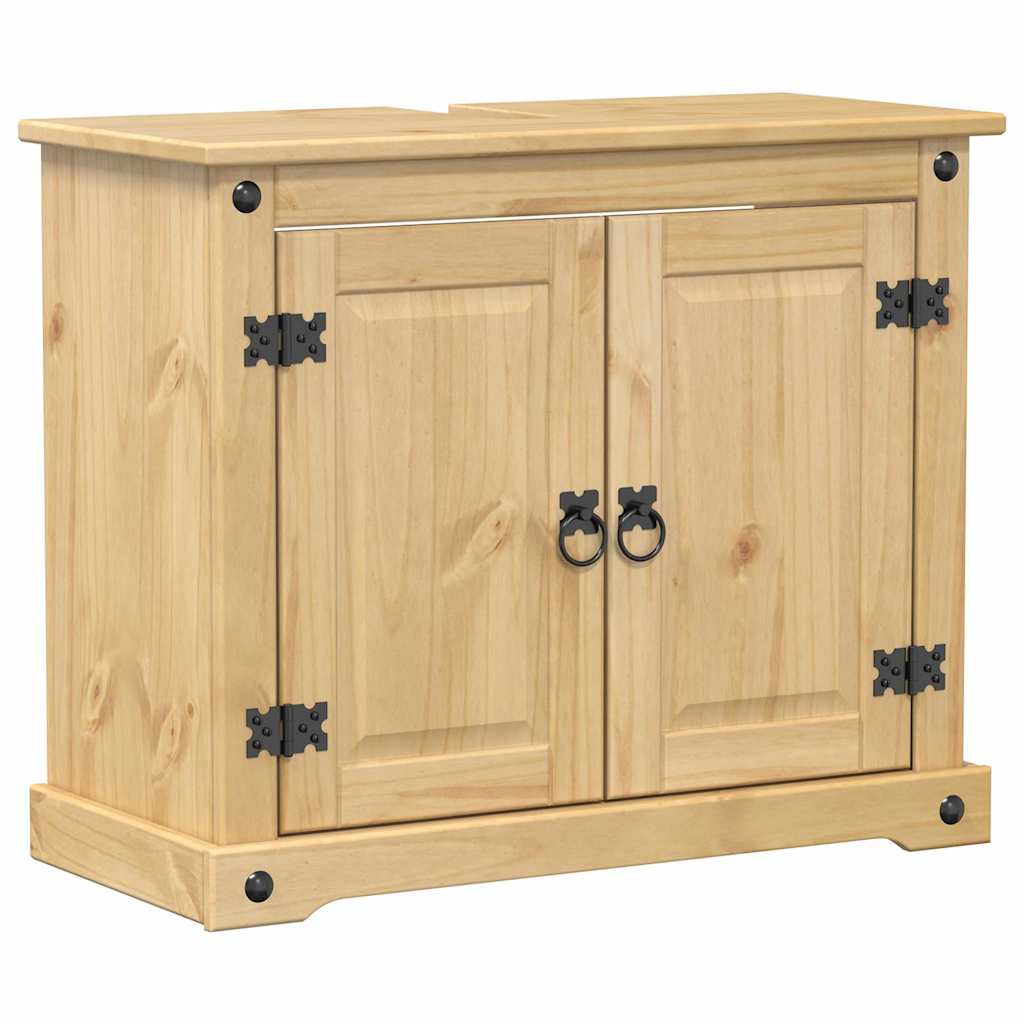 vidaXL Waschbeckenunterschrank Corona 73x33x60 cm Massivholz Kiefer
