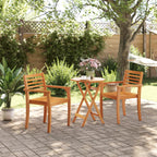 vidaXL Gartentisch Klappbar Ø60x75 cm Massivholz Akazie