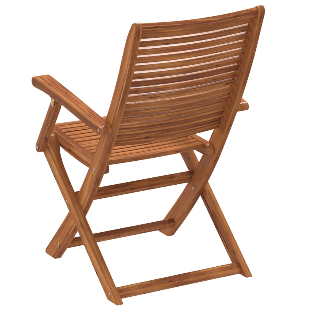 vidaXL Gartenstühle mit Armlehnen 2 Stk. Klappbar Massivholz Akazie
