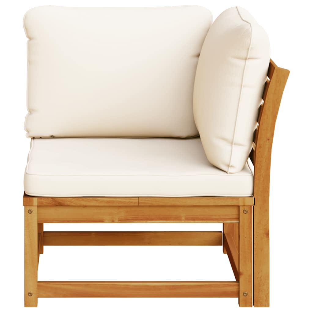 vidaXL Garten-Ecksofa mit Kissen 73x73x65 cm Massivholz Akazie