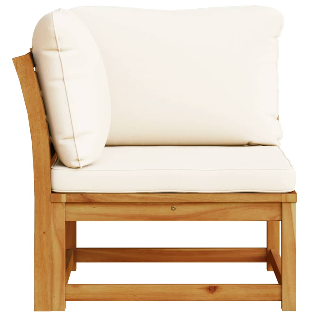 vidaXL Garten-Ecksofa mit Kissen 73x73x65 cm Massivholz Akazie