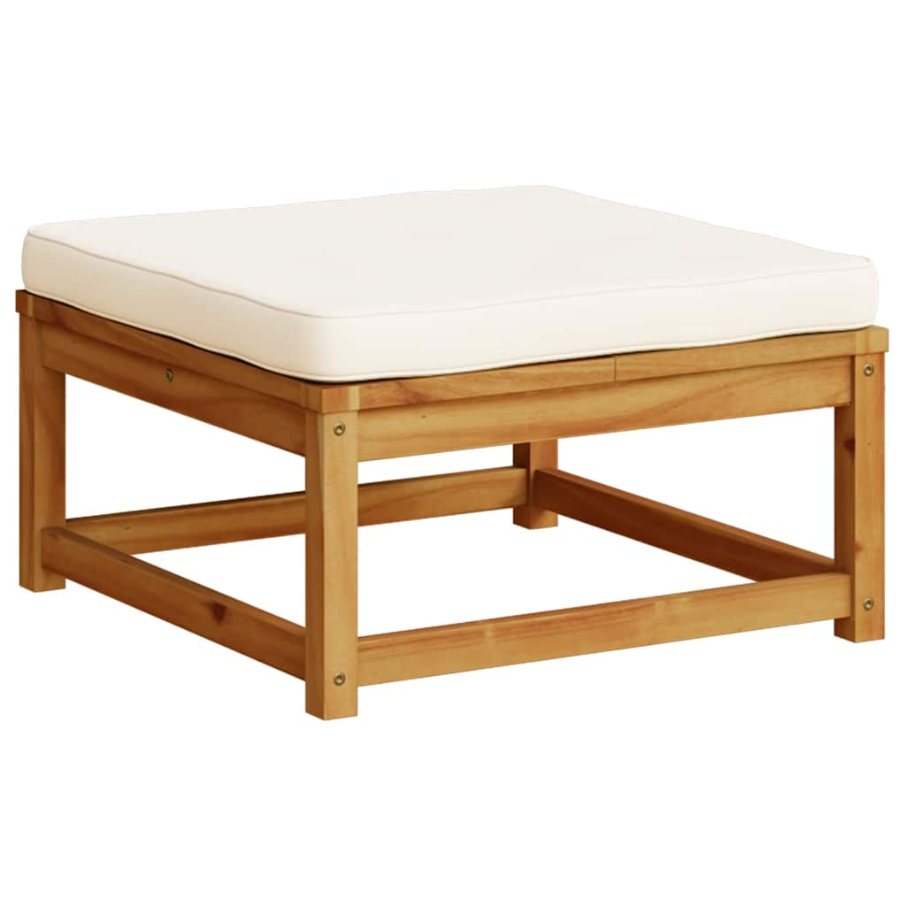 vidaXL Gartenhocker mit Kissen Massivholz Akazie