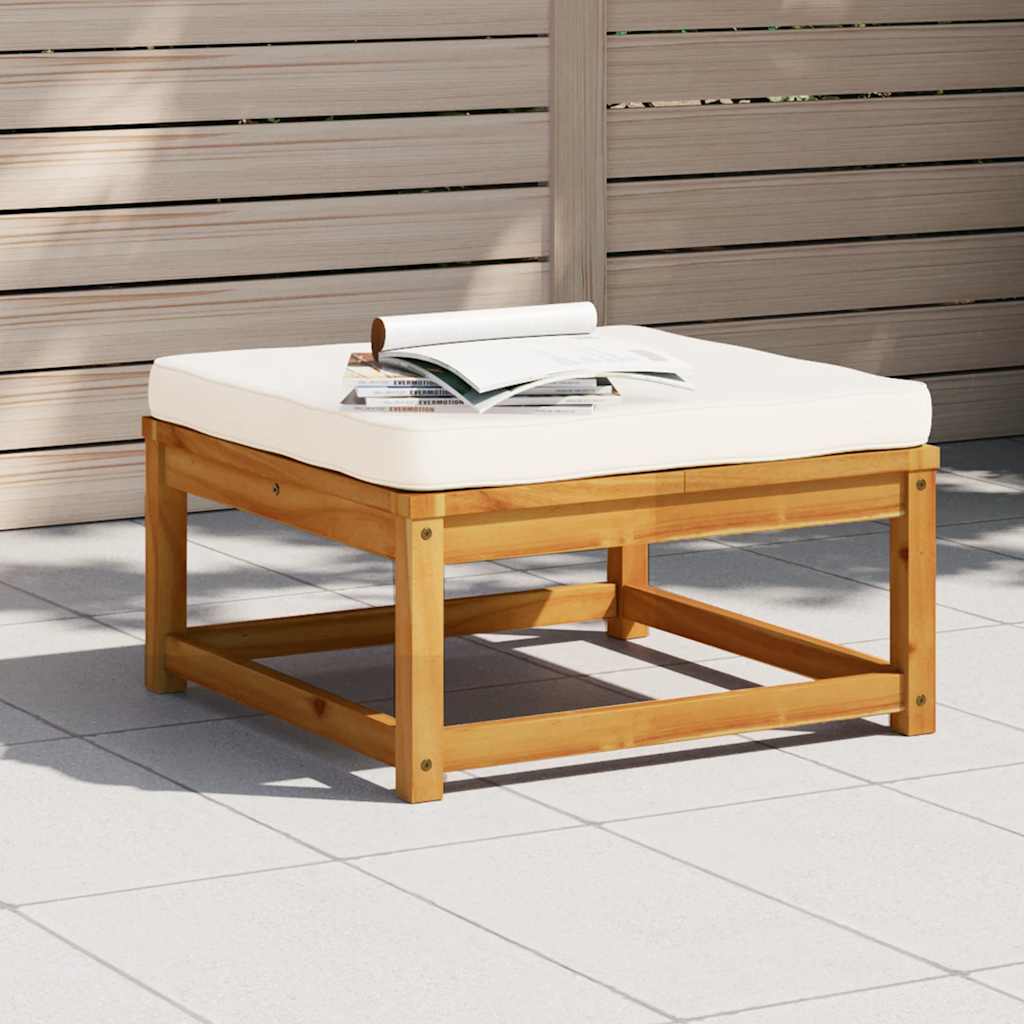 vidaXL Gartenhocker mit Kissen Massivholz Akazie