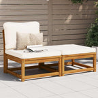 vidaXL 3-tlg. Garten-Lounge-Set mit Kissen Massivholz Akazie