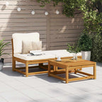 vidaXL 3-tlg. Garten-Lounge-Set mit Kissen Massivholz Akazie