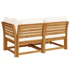 vidaXL 2-tlg. Garten-Lounge-Set mit Kissen Massivholz Akazie