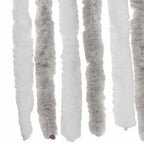 vidaXL Fliegenvorhang Hellgrau und Weiß 56x185 cm Chenille