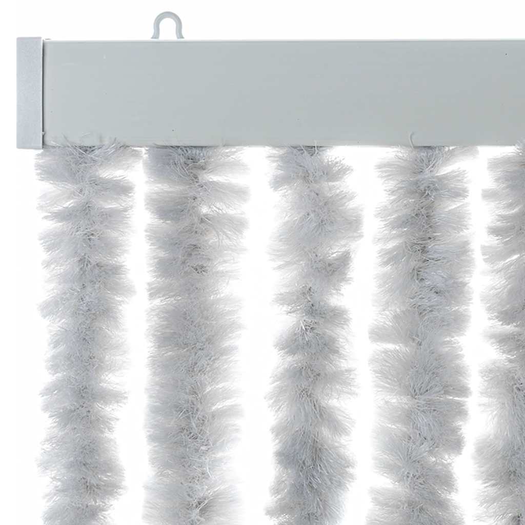 vidaXL Fliegenvorhang Grau 56x185 cm Chenille