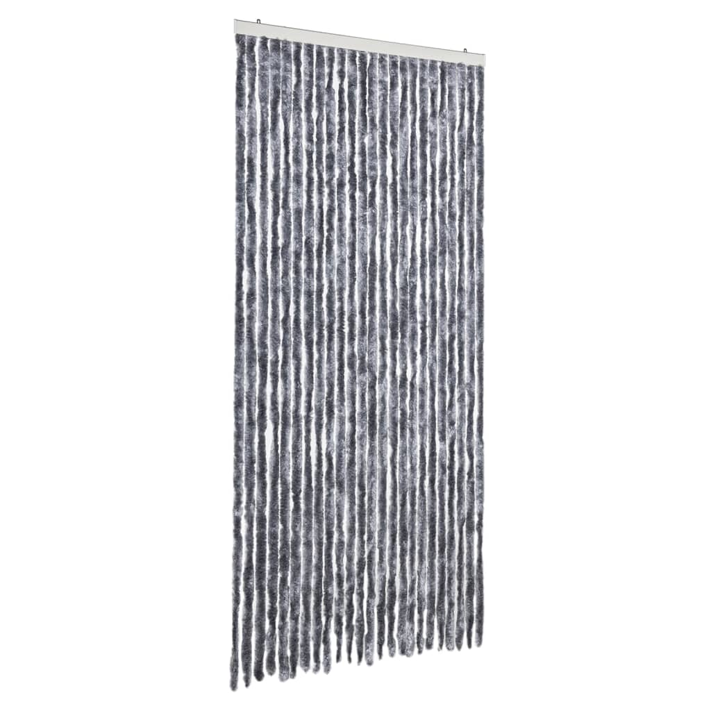 vidaXL Fliegenvorhang Silbern 100x200 cm Chenille