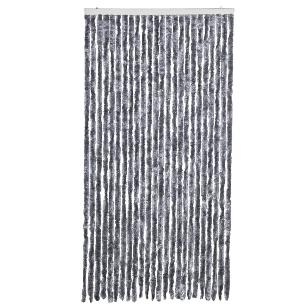 vidaXL Fliegenvorhang Silbern 100x200 cm Chenille