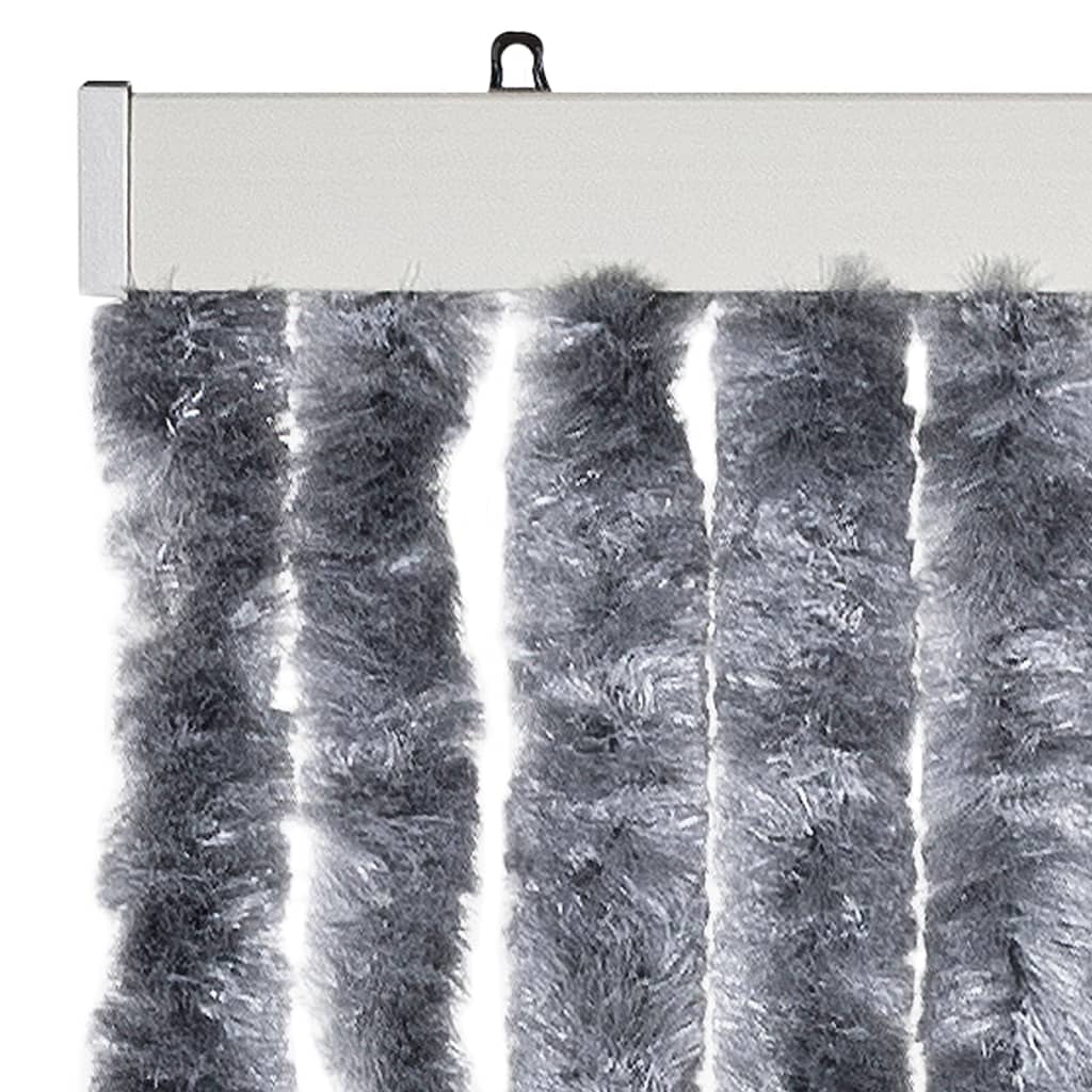 vidaXL Fliegenvorhang Silbern 100x200 cm Chenille