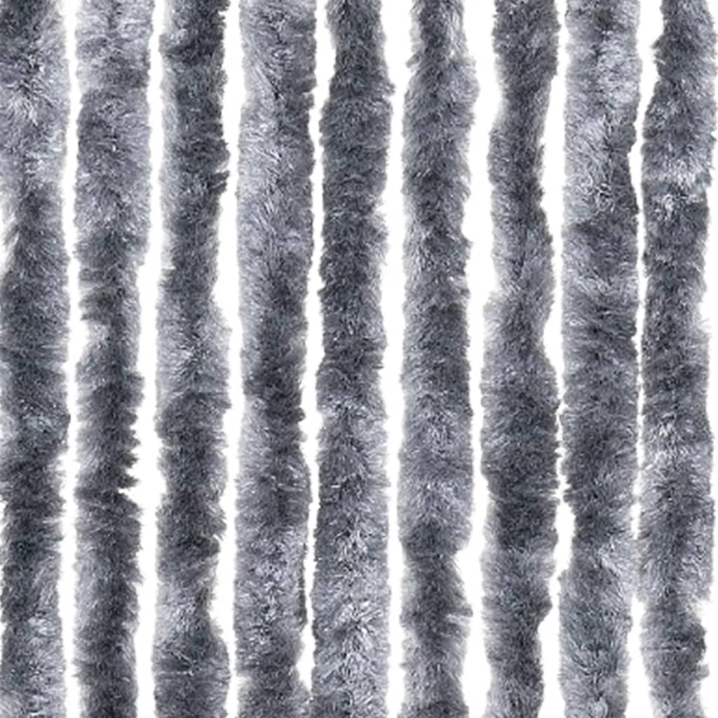 vidaXL Fliegenvorhang Silbern 100x200 cm Chenille