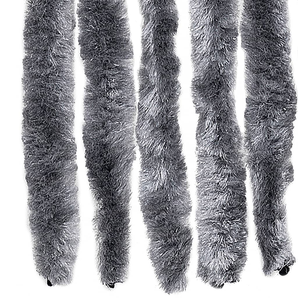 vidaXL Fliegenvorhang Silbern 100x200 cm Chenille