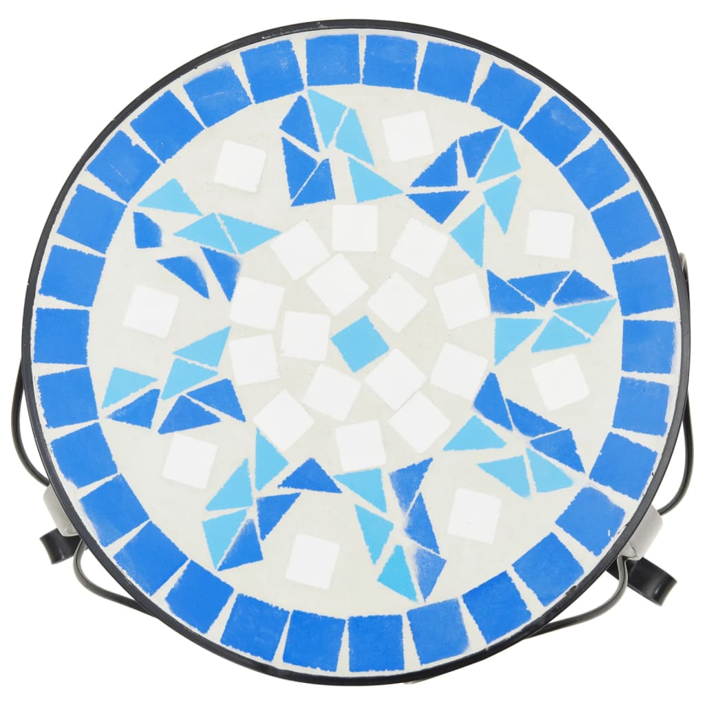vidaXL Pflanzenständer 3 Stk. Blau und Weiß Keramik