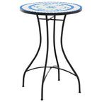 vidaXL Mosaik-Bistrotisch Blau und Weiß Ø50x70 cm Keramik