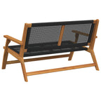 vidaXL gartenmöbel Schwarz 122 x 78 x 73 cm Massivholz Akazie