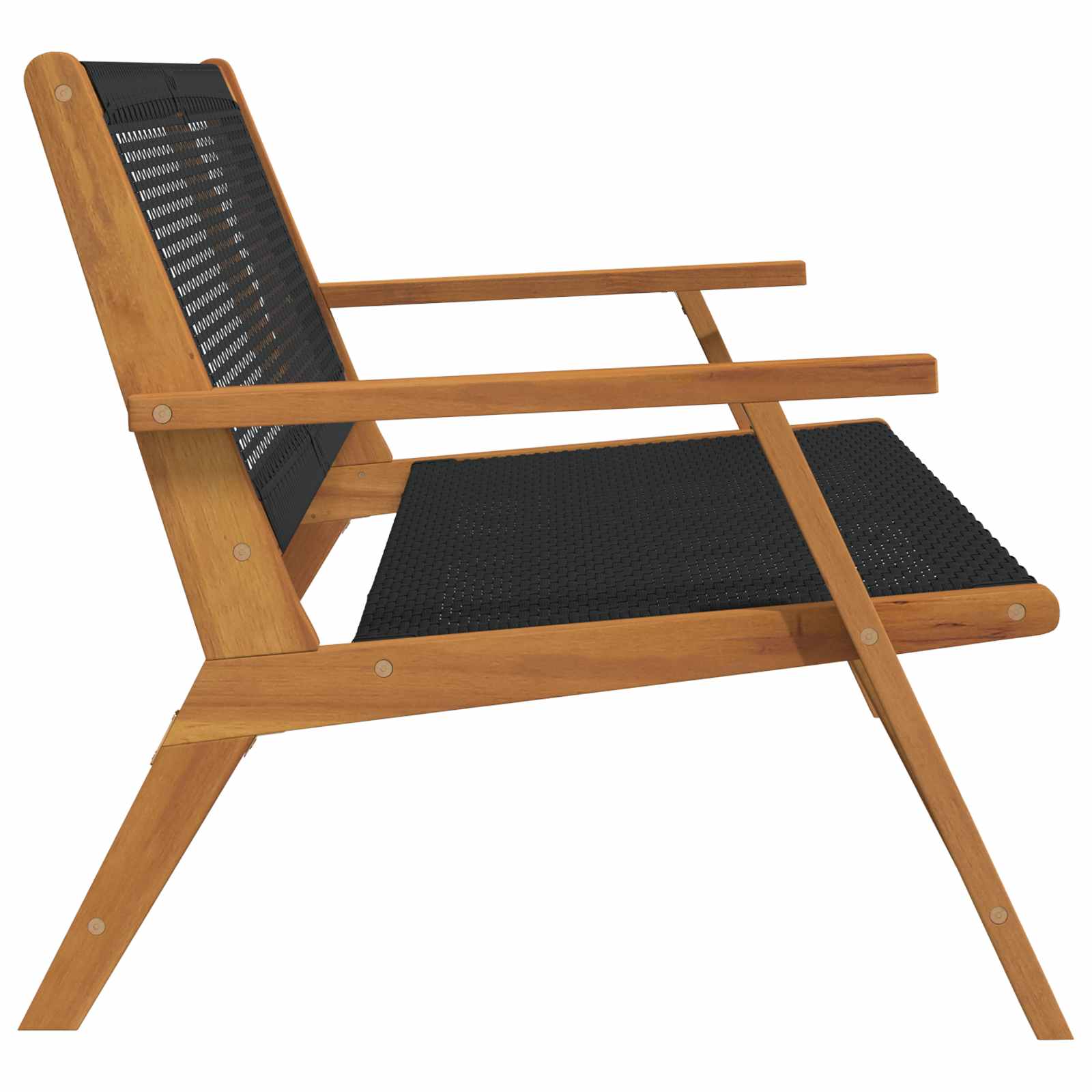 vidaXL gartenmöbel Schwarz 122 x 78 x 73 cm Massivholz Akazie
