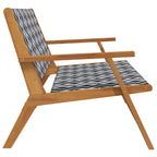 vidaXL gartenmöbel Schwarz und Weiß 122 x 78 x 73 cm Massivholz Akazie