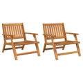 vidaXL Relax Bank 2 pcs Braun Massivholz Akazie