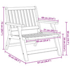 vidaXL Relax Bank 2 pcs Braun Massivholz Akazie