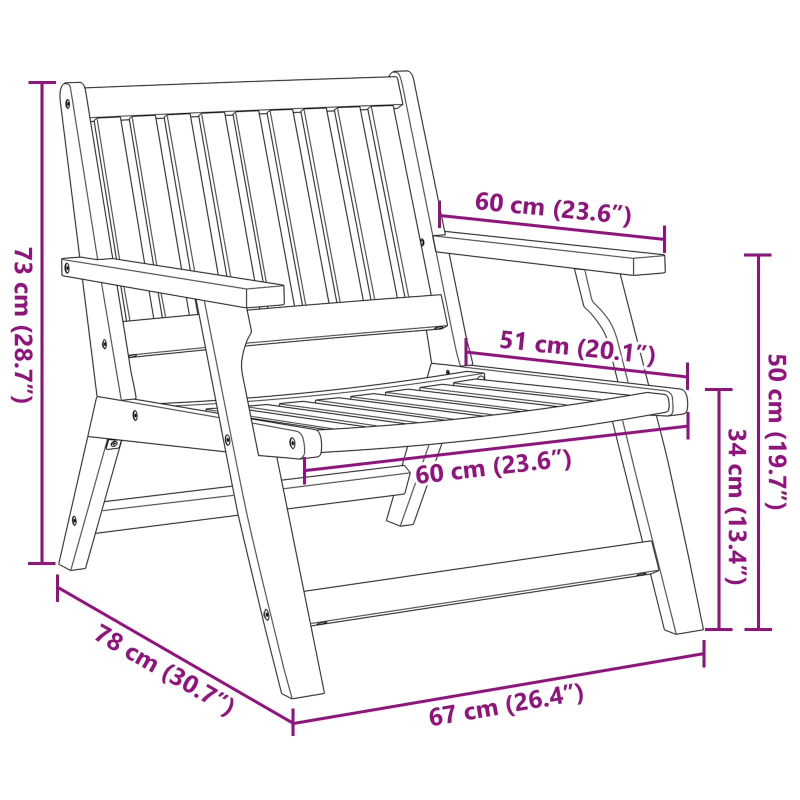 vidaXL Relax Bank 2 pcs Braun Massivholz Akazie