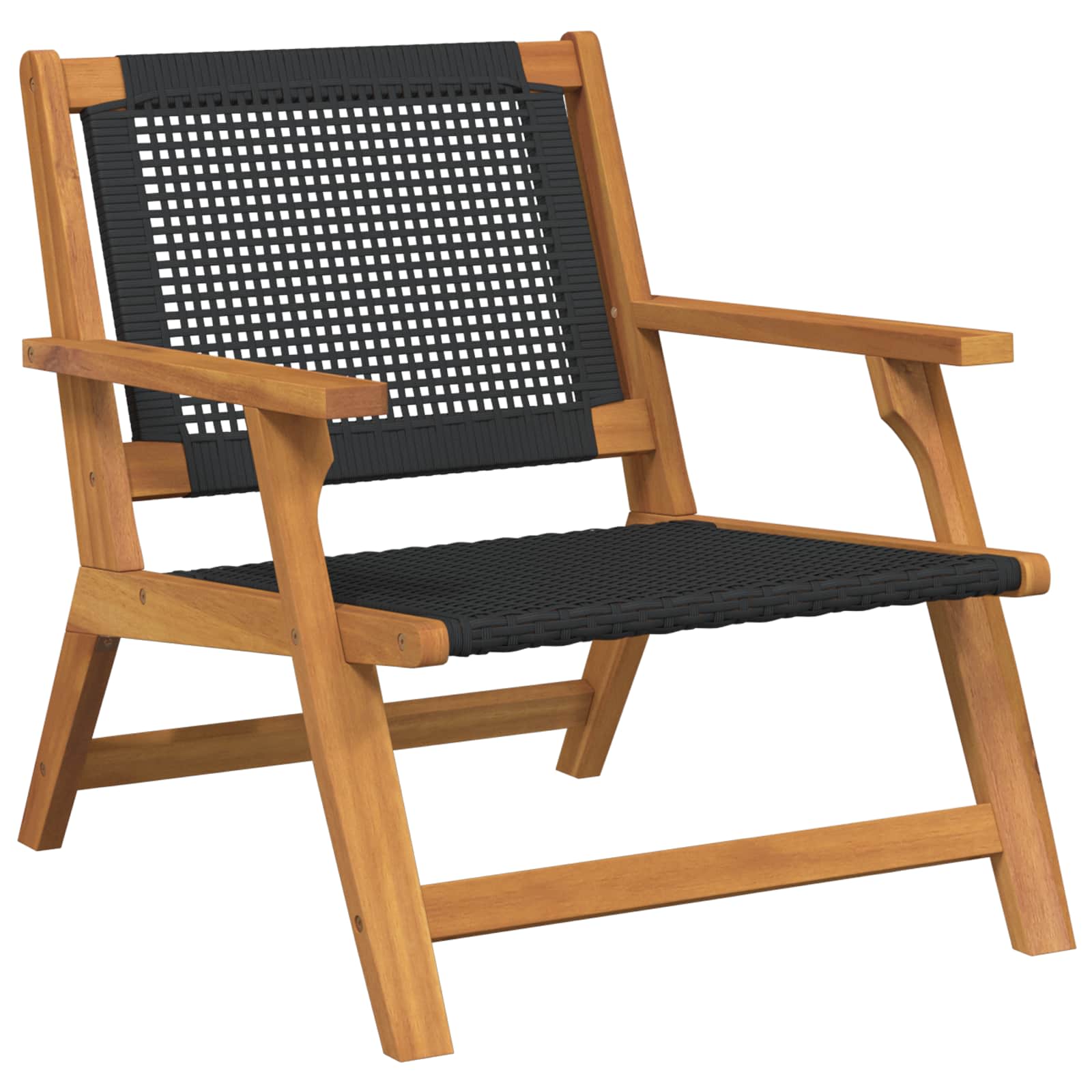 vidaXL gartenmöbel 2 pcs Schwarz 67 x 78 x 73 cm Massivholz Akazie