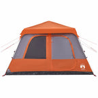vidaXL Kuppel-Familienzelt 10 Personen Grau und Orange Quick Release