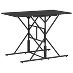 vidaXL 7-tlg. Garten-Essgruppe mit Kissen Schwarz Poly Rattan