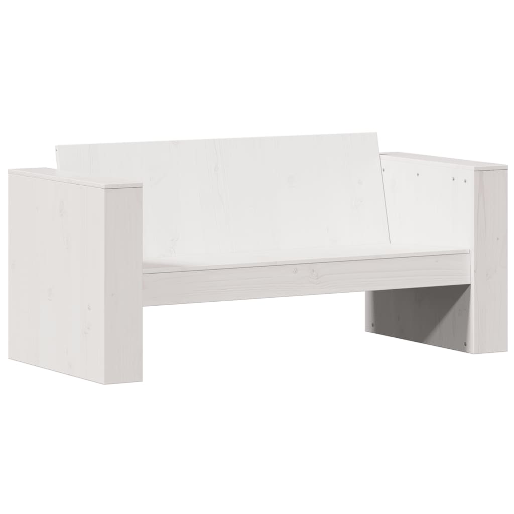 vidaXL 2-tlg. Garten-Lounge-Set Weiß Massivholz Kiefer