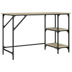 vidaXL Schreibtisch Sonoma-Eiche 120x50x75 cm Metall Holzwerkstoff