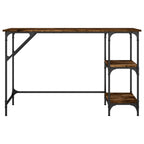 vidaXL Schreibtisch Räuchereiche 120x50x75 cm Metall Holzwerkstoff