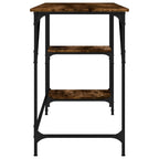 vidaXL Schreibtisch Räuchereiche 120x50x75 cm Metall Holzwerkstoff