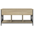 vidaXL Couchtisch Sonoma-Eiche 100x55x50 cm Holzwerkstoff und Metall