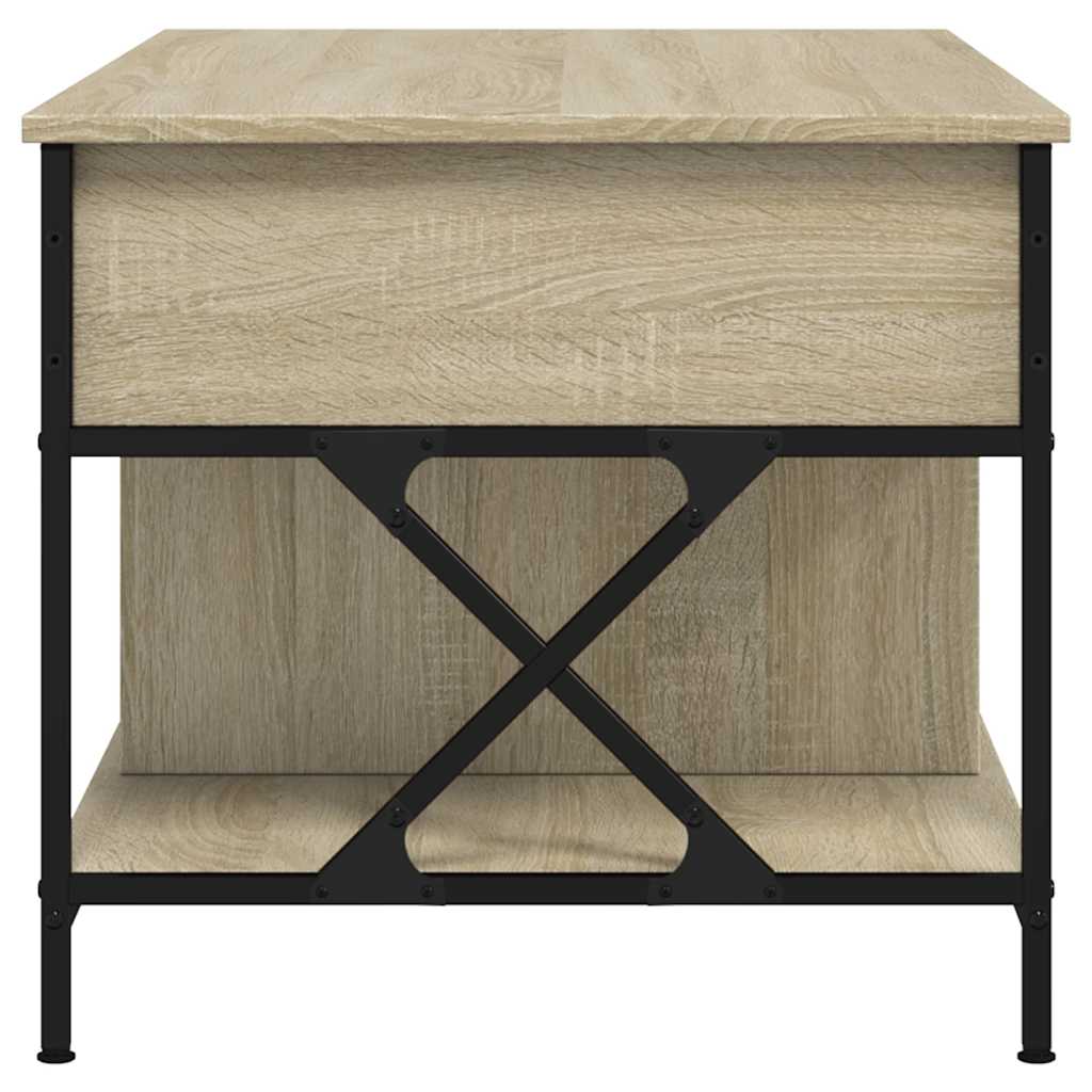 vidaXL Couchtisch Sonoma-Eiche 100x55x50 cm Holzwerkstoff und Metall