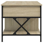 vidaXL Couchtisch Sonoma-Eiche 100x55x50 cm Holzwerkstoff und Metall