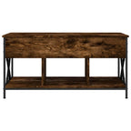 vidaXL Couchtisch Räuchereiche 100x55x50 cm Holzwerkstoff und Metall