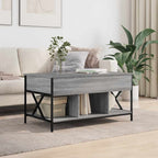 vidaXL Couchtisch Grau Sonoma 100x55x50 cm Holzwerkstoff und Metall