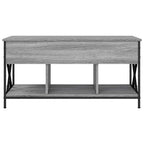 vidaXL Couchtisch Grau Sonoma 100x55x50 cm Holzwerkstoff und Metall