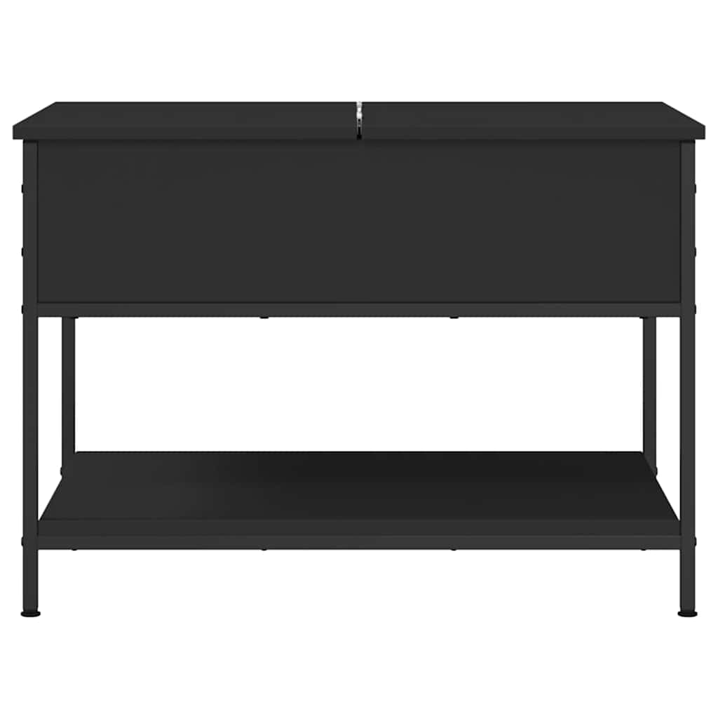 vidaXL Couchtisch Schwarz 70x50x50 cm Holzwerkstoff und Metall
