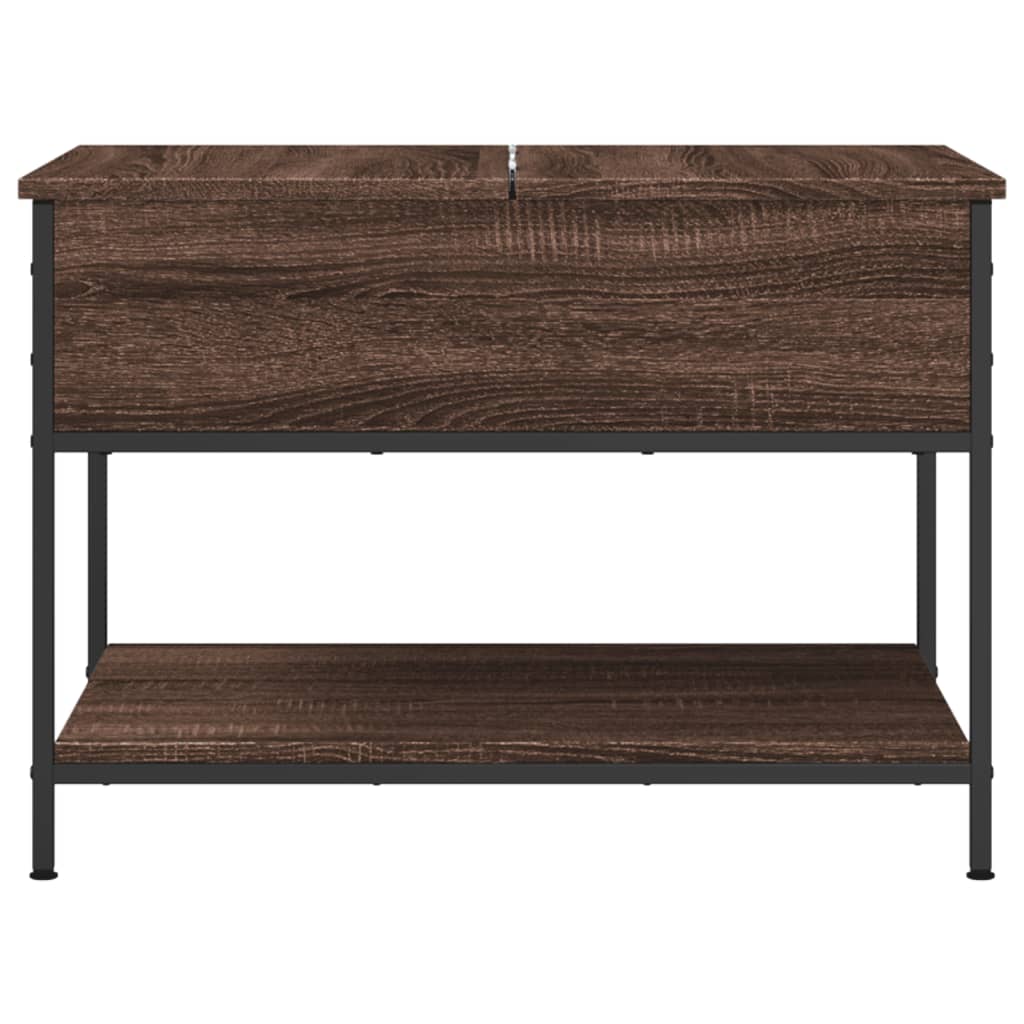 vidaXL Couchtisch Braun Eichen-Optik 70x50x50 cm Holzwerkstoff Metall