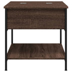 vidaXL Couchtisch Braun Eichen-Optik 70x50x50 cm Holzwerkstoff Metall