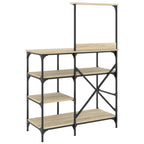vidaXL Bäckerregal Sonoma-Eiche 90x40x132 cm Holzwerkstoff und Metall