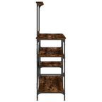 vidaXL Bäckerregal Räuchereiche 90x40x132 cm Holzwerkstoff und Metall